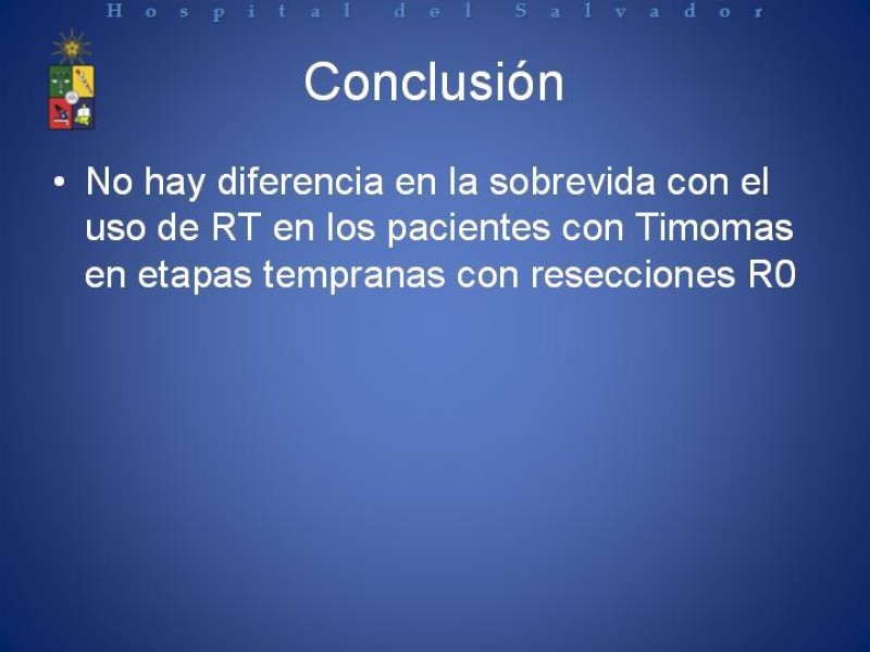 Diapositiva 14 de Radioterapia en Timomas Masaoka II
