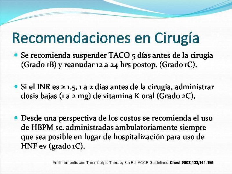 Diapositiva 15 de Actualización en tratamiento anticoagulante
