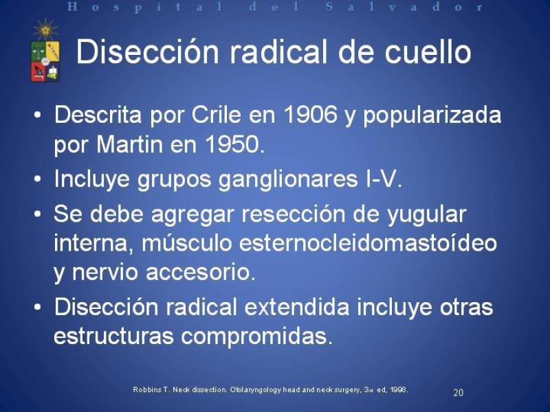 Diapositiva 19 de Metástasis Cervicales