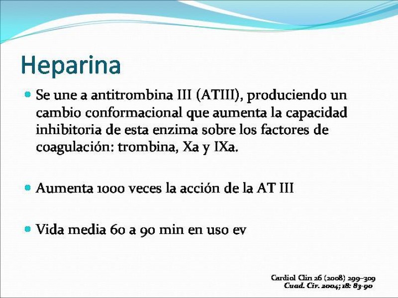 Diapositiva 2 de Actualización en tratamiento anticoagulante