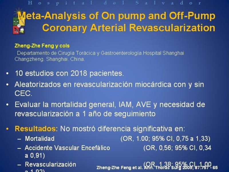 Diapositiva 23 de Estado Actual de la Revascularización Miocárdica sin Circulación Extracorpórea