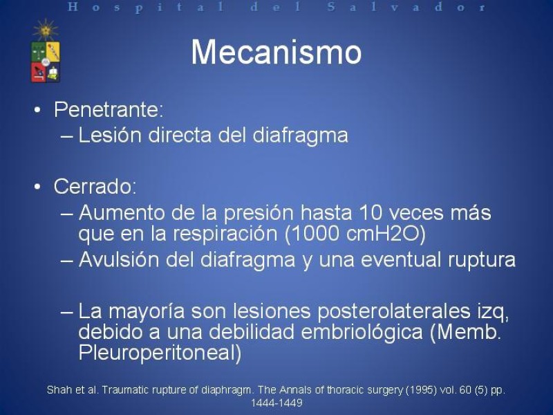 Diapositiva 4 de Trauma Diafragmático