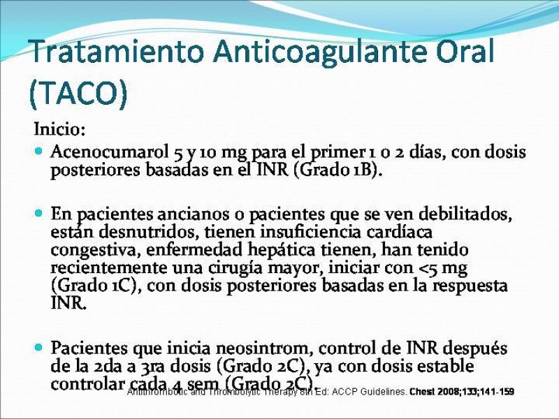 Diapositiva 13 de Actualización en tratamiento anticoagulante