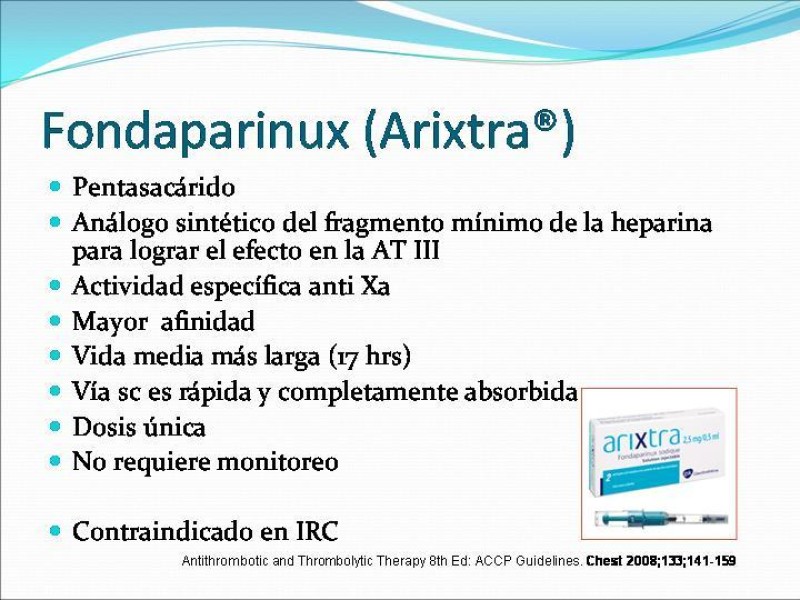 Diapositiva 8 de Actualización en tratamiento anticoagulante
