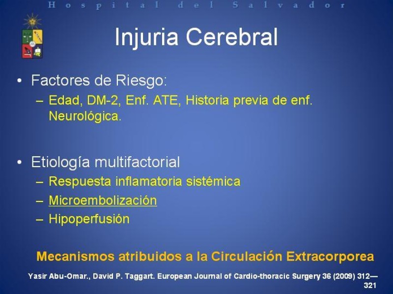 Diapositiva 11 de Estado Actual de la Revascularización Miocárdica sin Circulación Extracorpórea