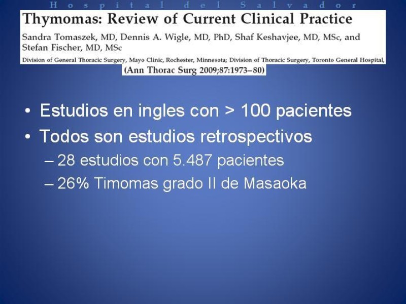 Diapositiva 21 de Radioterapia en Timomas Masaoka II