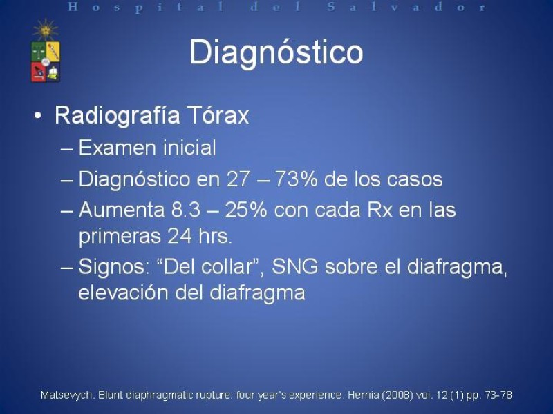 Diapositiva 8 de Trauma Diafragmático