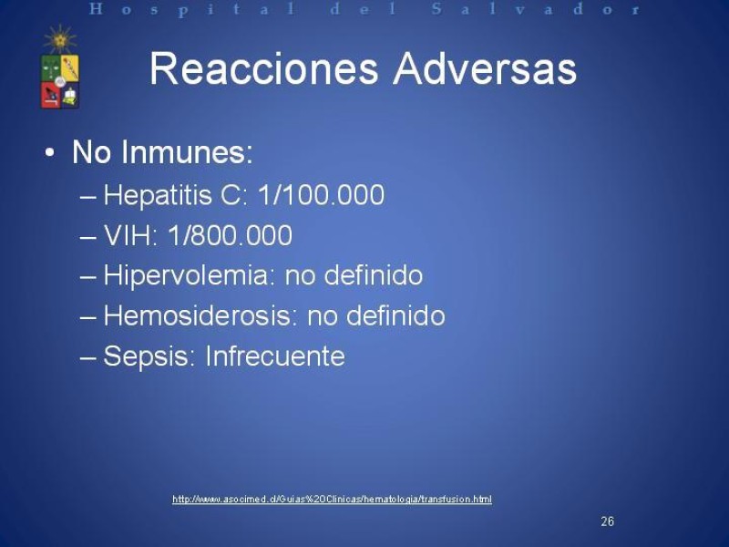 Diapositiva 25 de Uso de Hemoderivados en Cirugía
