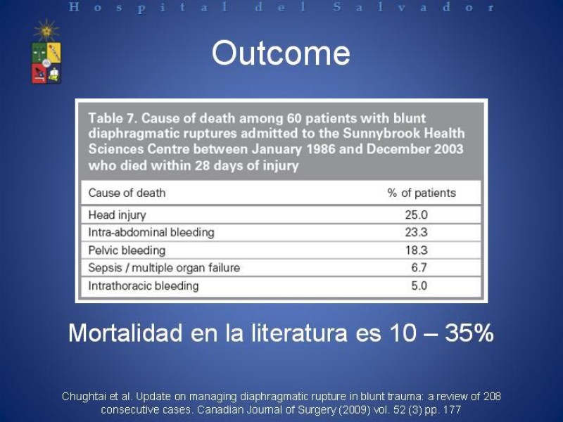 Diapositiva 16 de Trauma Diafragmático