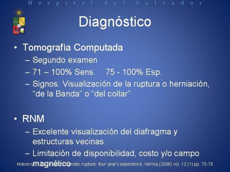 Diapositiva 10 de Trauma Diafragmático