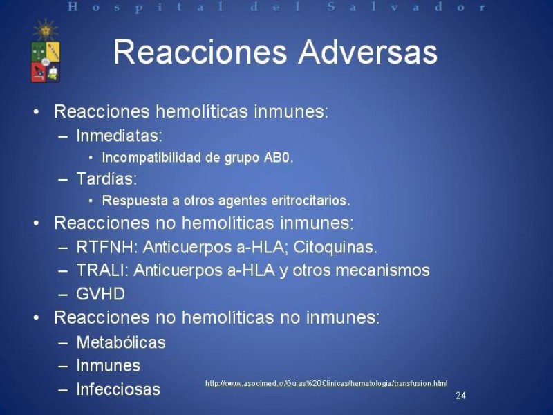 Diapositiva 23 de Uso de Hemoderivados en Cirugía