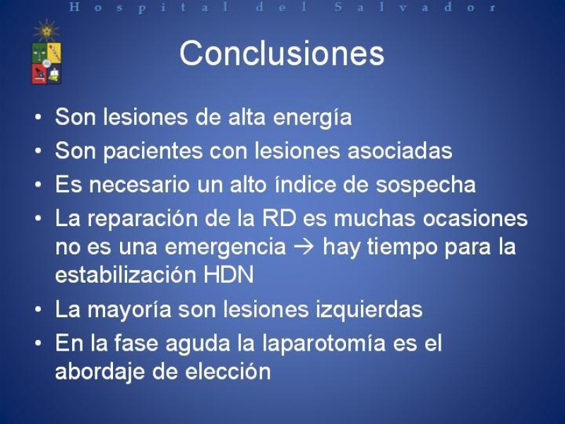 Diapositiva 19 de Trauma Diafragmático