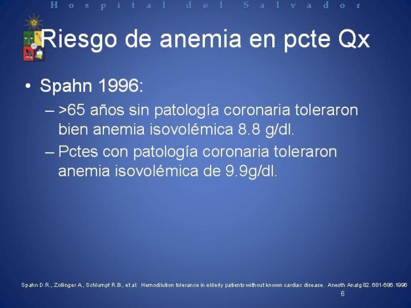 Diapositiva 5 de Uso de Hemoderivados en Cirugía