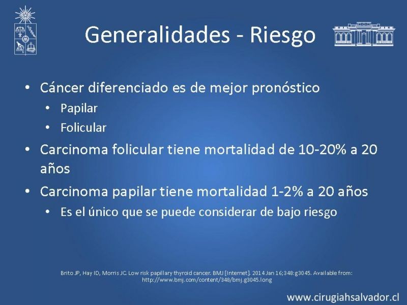 Diapositiva 5 de Lobectomía v/s Tiroidectomía total en Cáncer de Tiroides