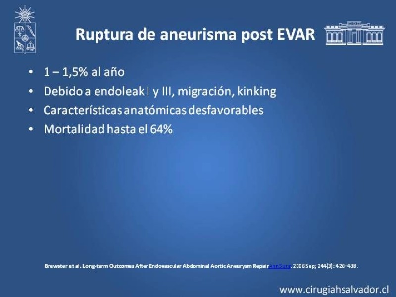 Diapositiva 14 de Complicaciones de EVAR