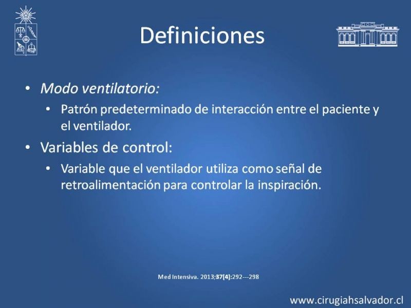 Diapositiva 2 de VMI: Modos ventilatorios: Indicaciones y manejo