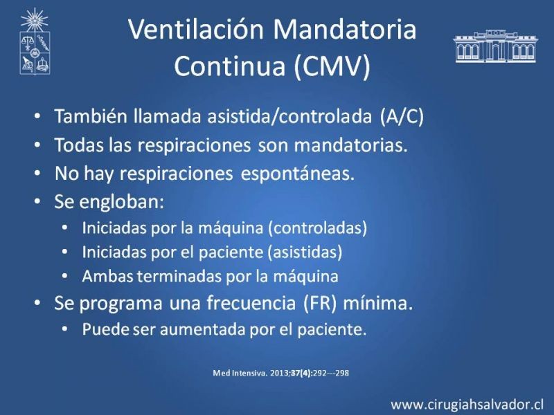 Diapositiva 8 de VMI: Modos ventilatorios: Indicaciones y manejo
