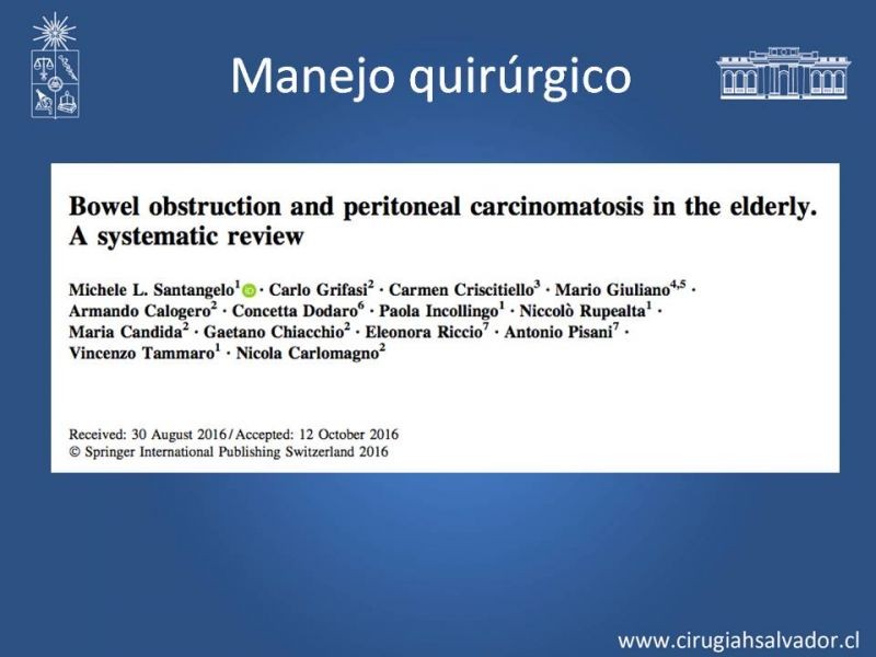 Diapositiva 10 de Obstrucción intestinal neoplásica asociada a carcinomatosis peritoneal