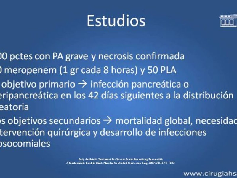 Diapositiva 25 de Antibióticos y antifúngicos en pancreatitis, indicaciones y tratamiento