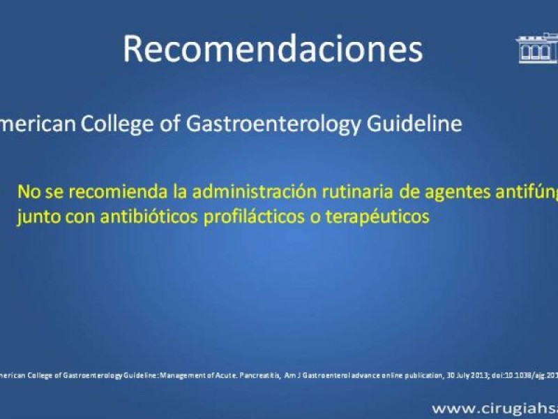 Diapositiva 41 de Antibióticos y antifúngicos en pancreatitis, indicaciones y tratamiento