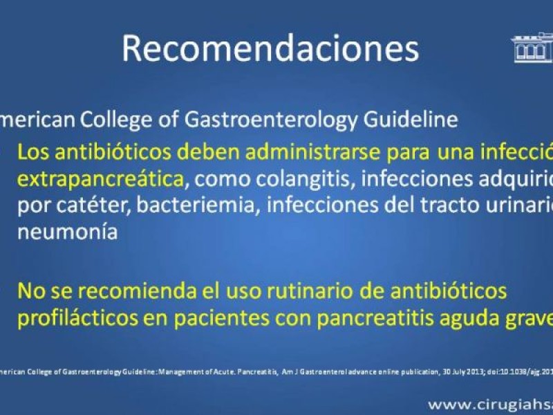 Diapositiva 32 de Antibióticos y antifúngicos en pancreatitis, indicaciones y tratamiento