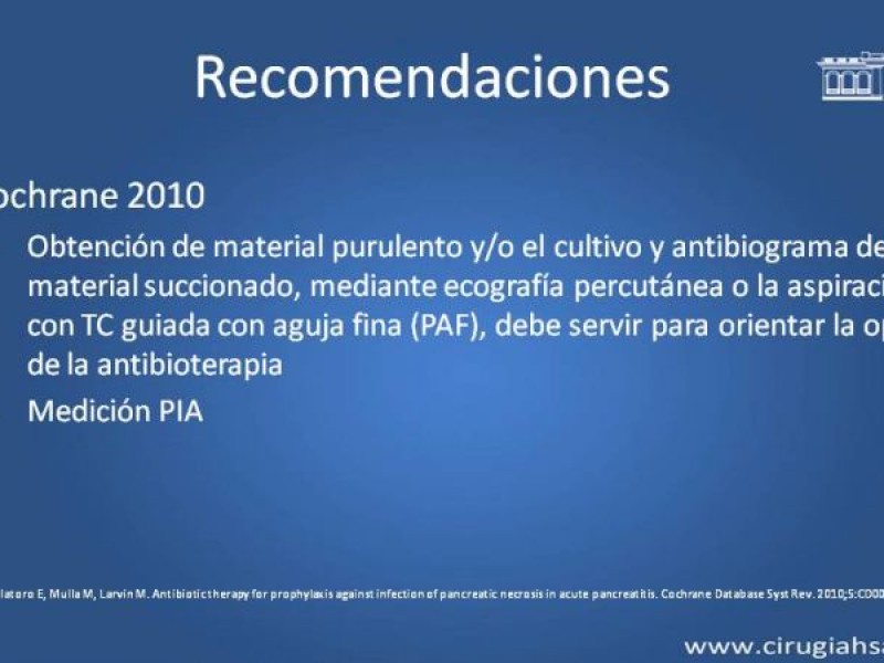 Diapositiva 36 de Antibióticos y antifúngicos en pancreatitis, indicaciones y tratamiento