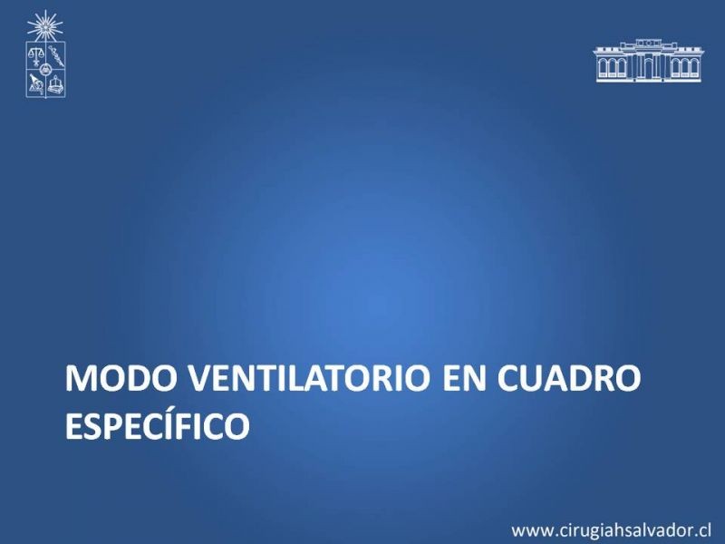Diapositiva 14 de VMI: Modos ventilatorios: Indicaciones y manejo