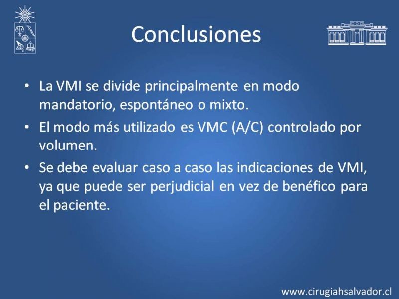 Diapositiva 21 de VMI: Modos ventilatorios: Indicaciones y manejo
