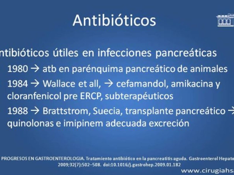 Diapositiva 13 de Antibióticos y antifúngicos en pancreatitis, indicaciones y tratamiento