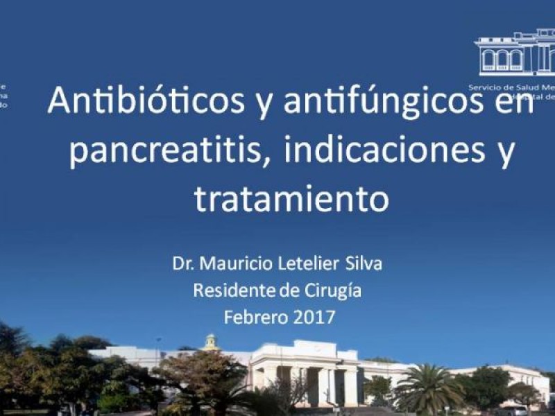 Diapositiva 44 de Antibióticos y antifúngicos en pancreatitis, indicaciones y tratamiento