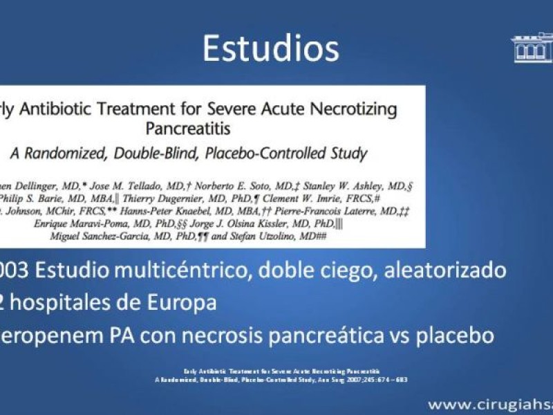 Diapositiva 24 de Antibióticos y antifúngicos en pancreatitis, indicaciones y tratamiento