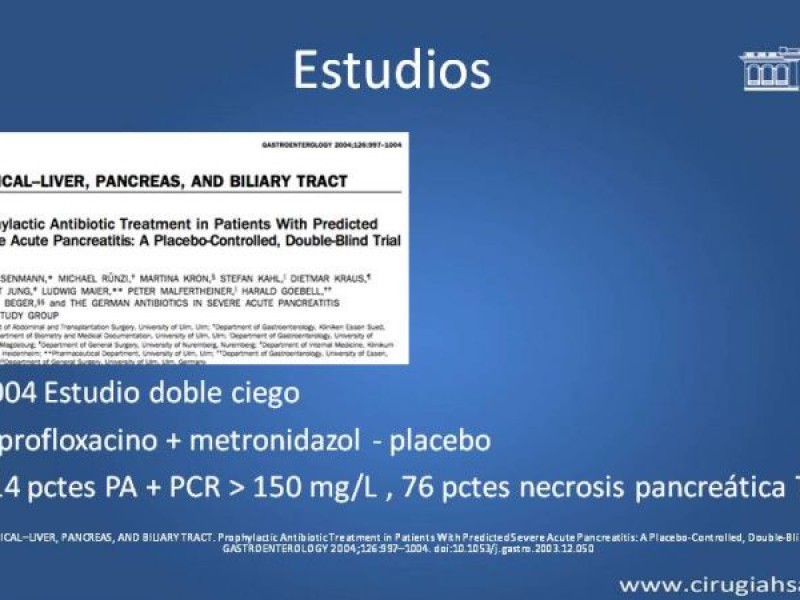 Diapositiva 22 de Antibióticos y antifúngicos en pancreatitis, indicaciones y tratamiento