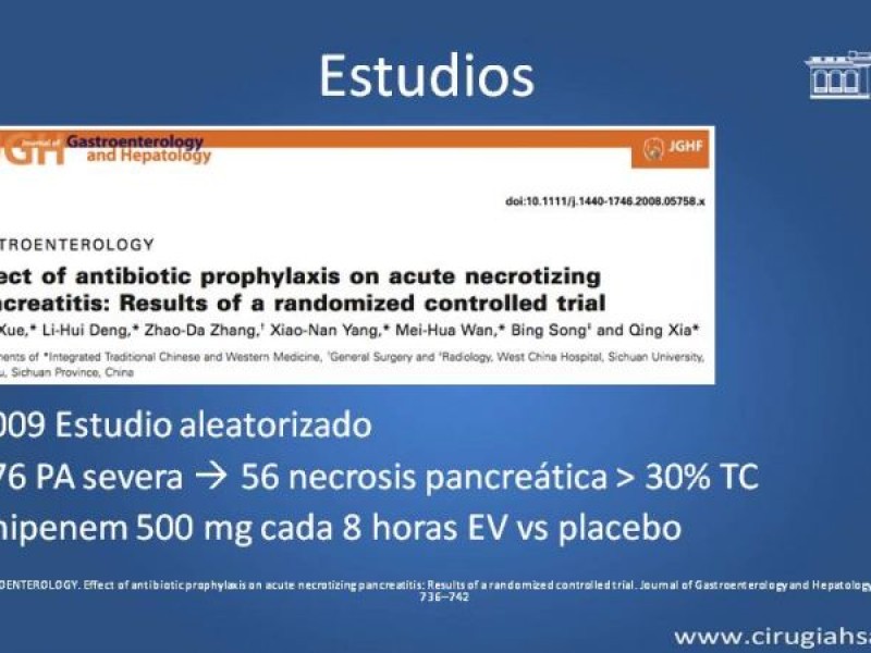 Diapositiva 27 de Antibióticos y antifúngicos en pancreatitis, indicaciones y tratamiento