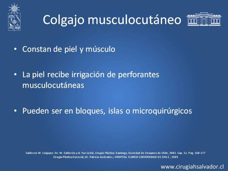 Diapositiva 6 de Colgajos musculocutáneos
