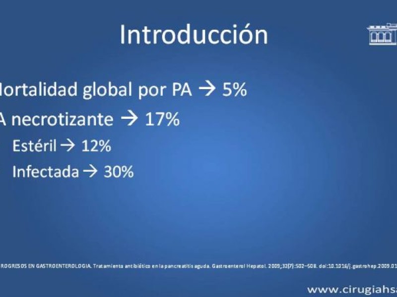 Diapositiva 4 de Antibióticos y antifúngicos en pancreatitis, indicaciones y tratamiento