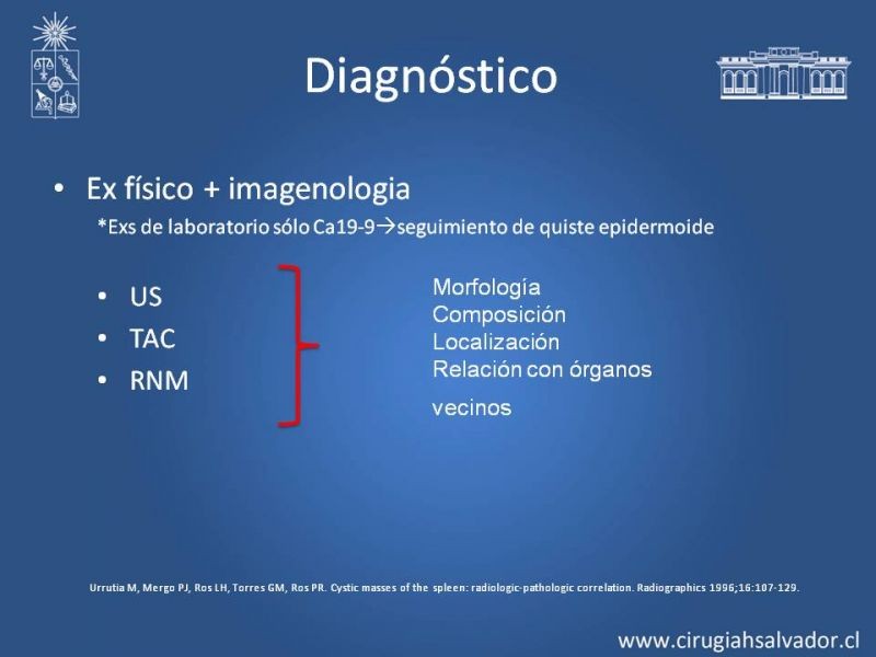 Diapositiva 8 de Quistes esplénicos