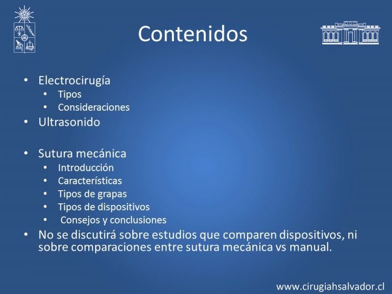 Diapositiva 1 de Electrocirugía y suturas mecánicas