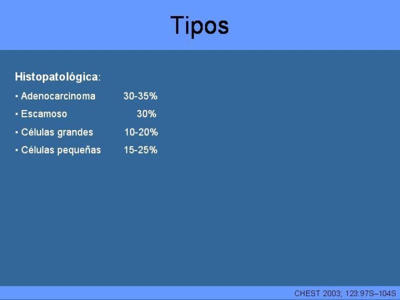 Diapositiva 4 de Cáncer Pulmonar