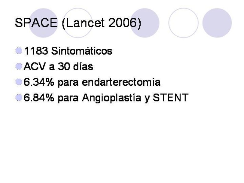 Diapositiva 21 de Estenosis Carotidea Endarterectomía y Angioplastía