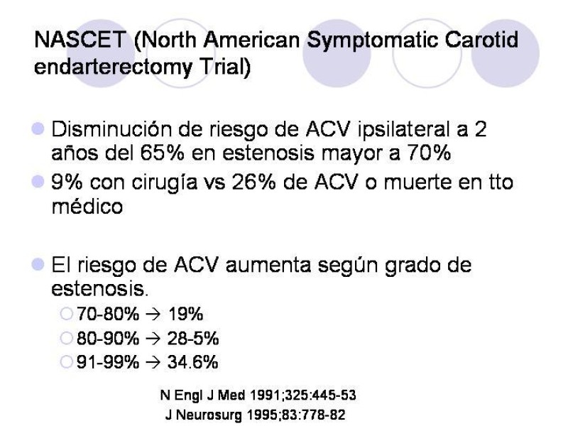 Diapositiva 14 de Estenosis Carotidea Endarterectomía y Angioplastía