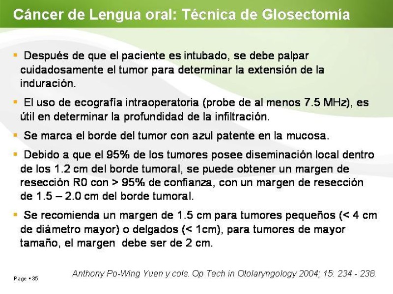 Diapositiva 34 de Cáncer de Lengua