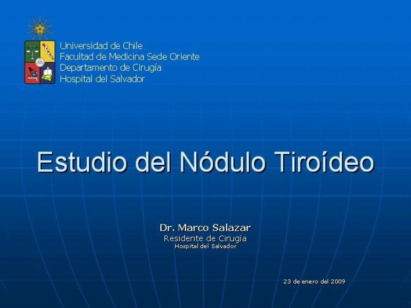 Diapositiva 22 de Estudio del Nódulo Tiroídeo