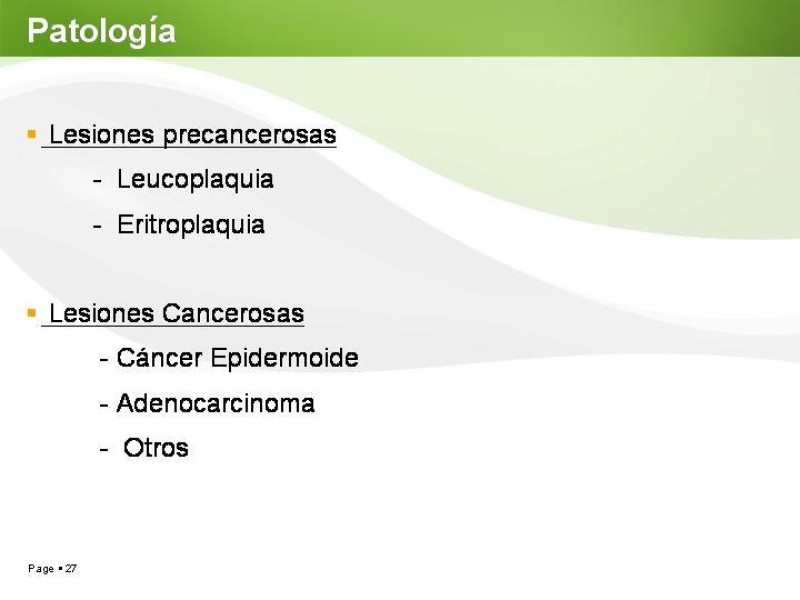 Diapositiva 26 de Cáncer de Lengua