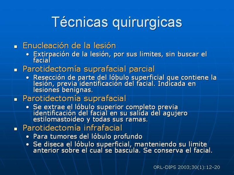 Diapositiva 24 de Tumores de las Glándulas Parótidas