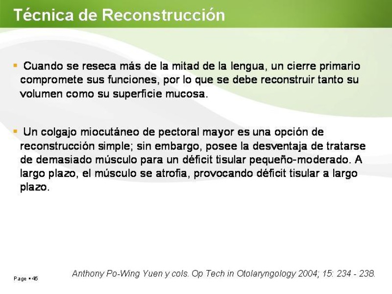 Diapositiva 44 de Cáncer de Lengua