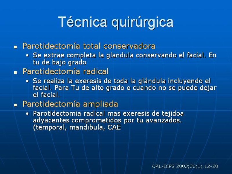 Diapositiva 25 de Tumores de las Glándulas Parótidas