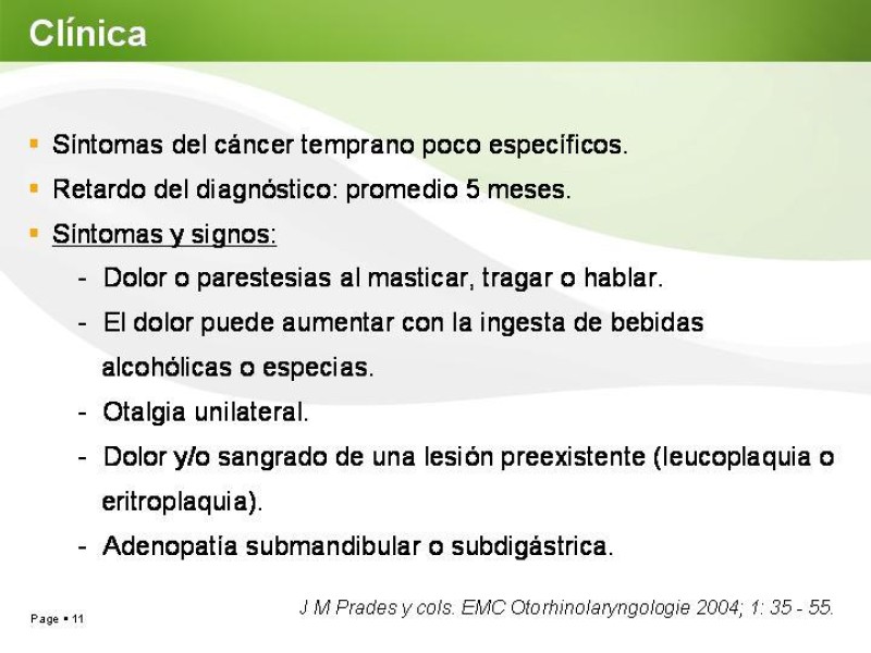 Diapositiva 10 de Cáncer de Lengua