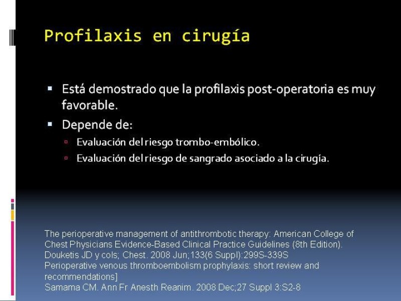 Diapositiva 32 de TEP y su profilaxis en cirugía