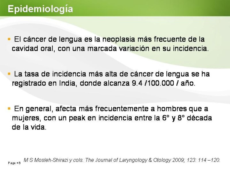 Diapositiva 5 de Cáncer de Lengua