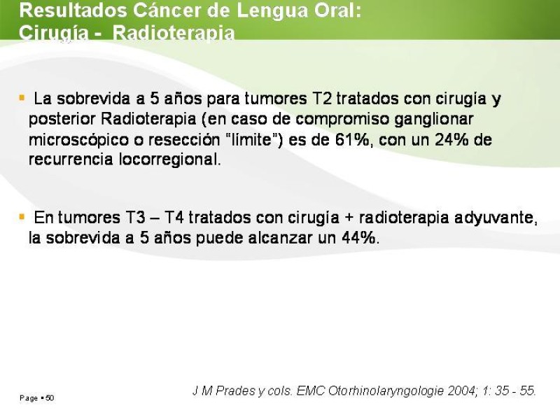 Diapositiva 49 de Cáncer de Lengua